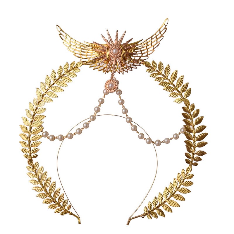BLESSUME Halo Crown Mary Goddess Headband Women's Halloween Costume Goddess Headpiece (Style 22) - Image 1